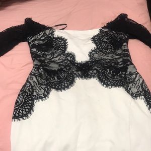 Bebe black and white dress